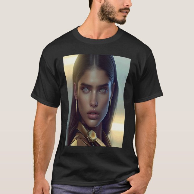 Woman Earrings Inspo Look Inspiration Soft Hair Ou T Shirt (Framsida)