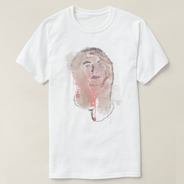 Woman Expressionist Porträtt T Shirt (Design framsida)