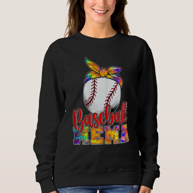 Woman Family Baseball Mema Tie Dye Softball Game D T Shirt (Framsida)