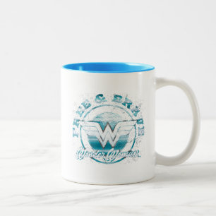 Woman Free & Modigare Grunge Graphics Två-Tonad Mugg