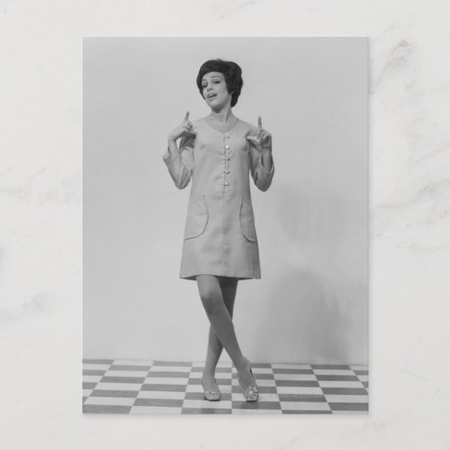 Woman Gesturing Vykort (Framsida)