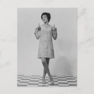 Woman Gesturing Vykort