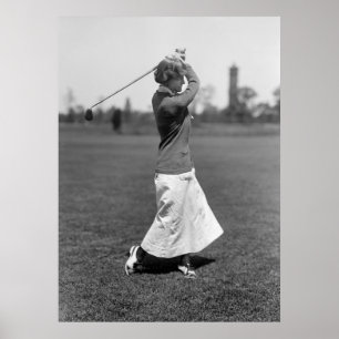 Woman Golfer, 1910 Poster