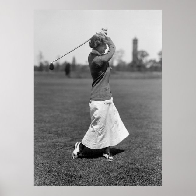 Woman Golfer, 1910 Poster (Framsidan)