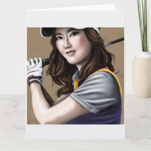 Woman Golfer Big Card Tack Kort