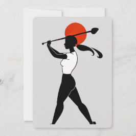 Woman Golfer Card
