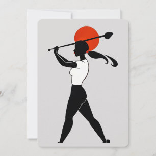 Woman Golfer Card