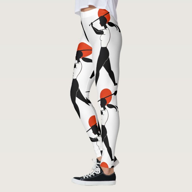 Woman Golfer Designer Leggings (Vänster)