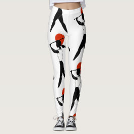 Woman Golfer Designer Leggings