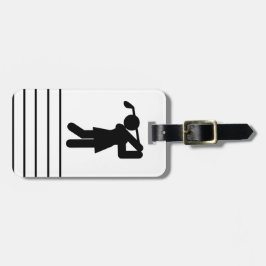 Woman Golfer - Golfingsymbol Bagagebricka