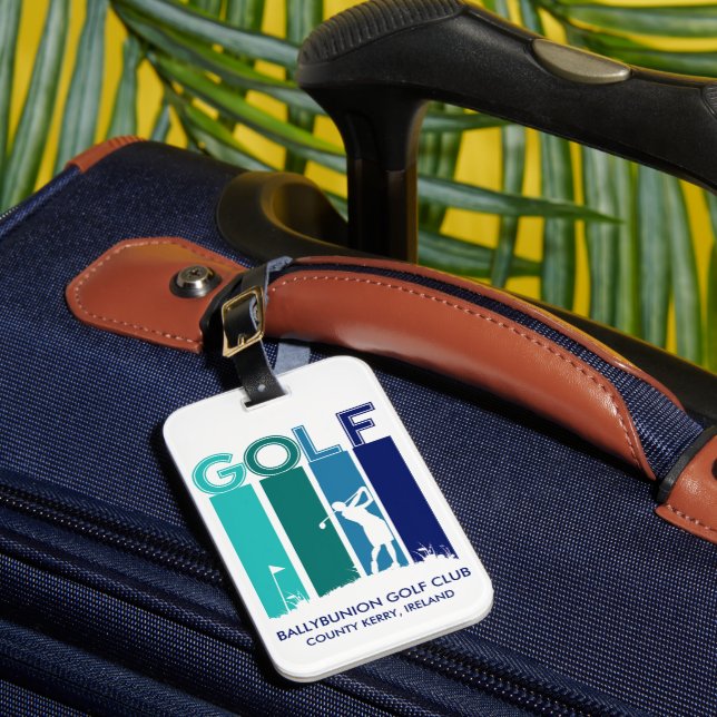 Woman Golfer Luggage Tag Bagagebricka (Framsida Insitu 1)