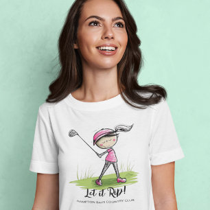 Woman Golfer Roligt T-Shirt