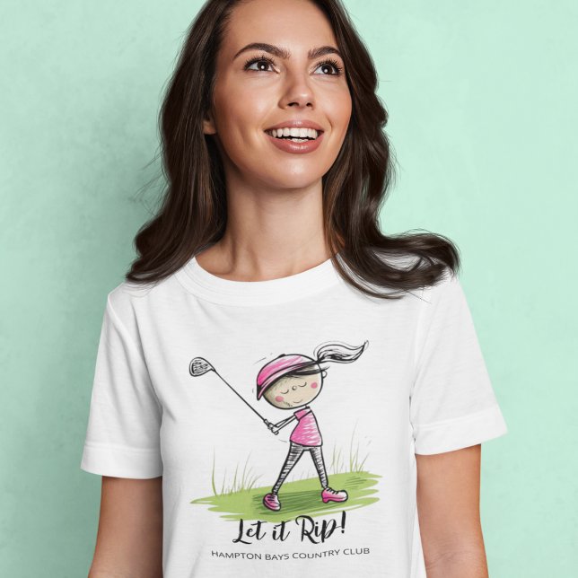 Woman Golfer Roligt T-Shirt (Skapare uppladdad)