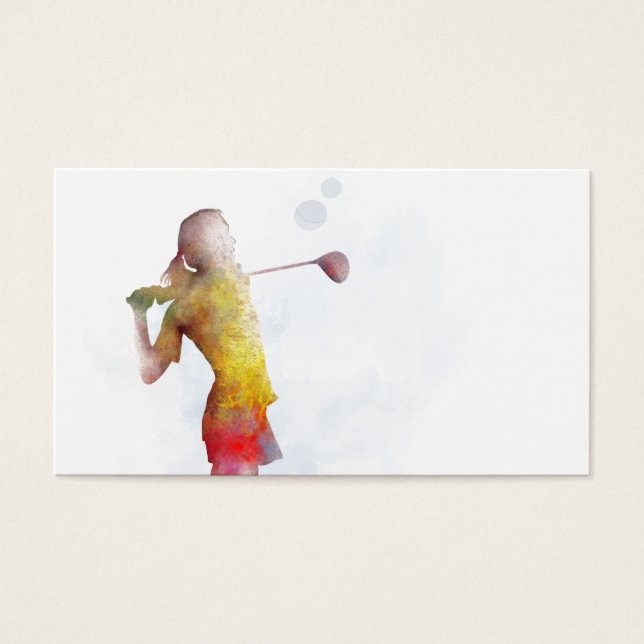 WOMAN GOLFER VISITKORT (Framsidan)