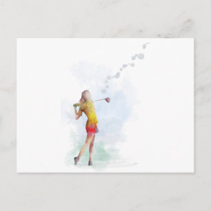 WOMAN GOLFER VYKORT