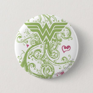  Woman Grönt Swirls-Logotyp Knapp