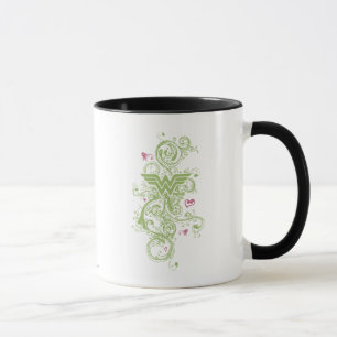 Woman Grönt Swirls-Logotyp Mugg