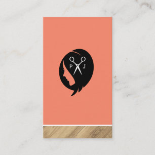 Woman Hair Icon Shear   Salon Stylist Visitkort