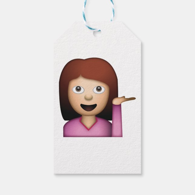 Woman Hand Gesture - Emoji Presentetikett (Baksidan)