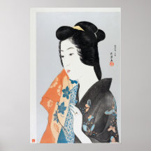 Woman Holding a Hand Towel by Goyō Hashiguchi (191