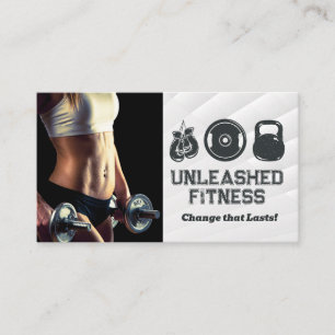 Woman Holding Dumbbells Symbolikoner Visitkort