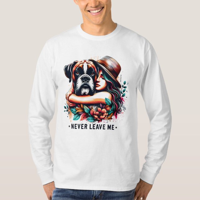 Woman Hugger Bulldog i Hat T Shirt (Framsida)