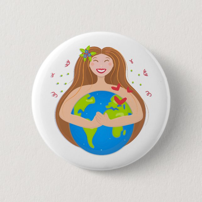 Woman hugger Earth Knapp (Framsida)