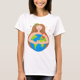 Woman hugger Earth T Shirt