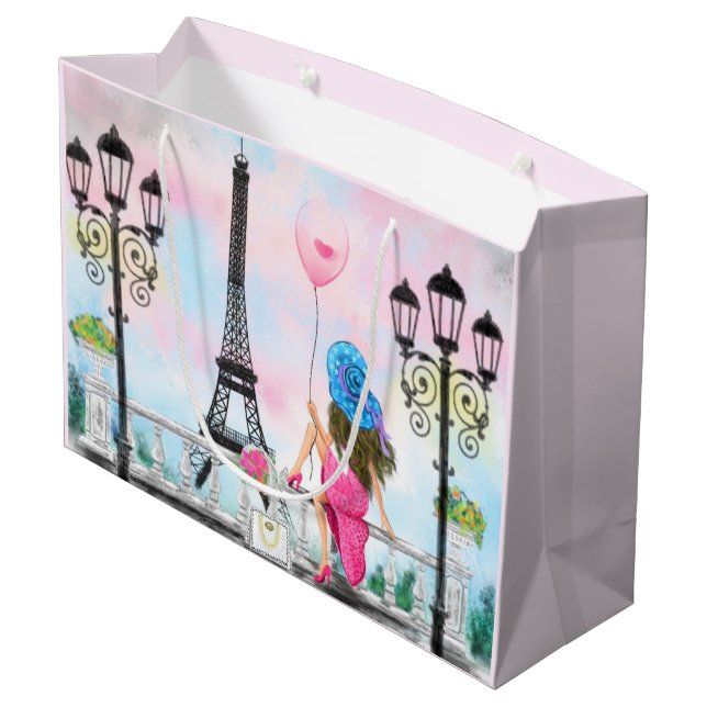 Woman i Paris Gift Bag Eiffel Torn (Baksidan Vinklad)