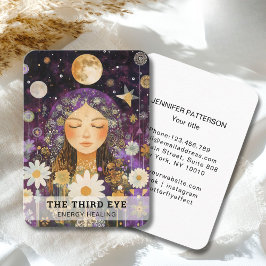 Woman Illustration Energy Heiler Reiki Spirituell Visitkort