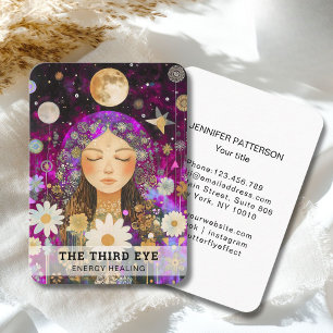 Woman Illustration Energy Heiler Reiki Spirituell Visitkort