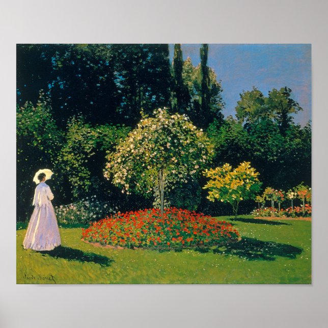 Woman in a Garden, Monet Poster (Framsidan)