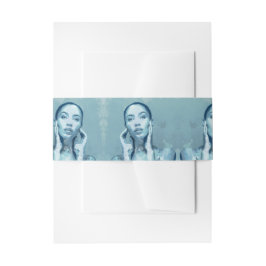 "Woman in Blue" Band För Inbjudningskort