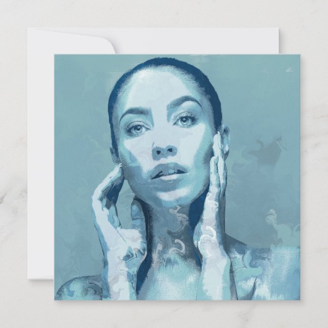 "Woman in Blue" Enkele kaart (Framsida)