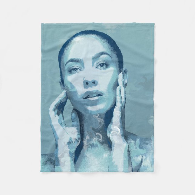 "Woman in Blue"  Fleecefilt (Framsidan)