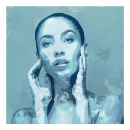 "Woman in Blue" Fototryck