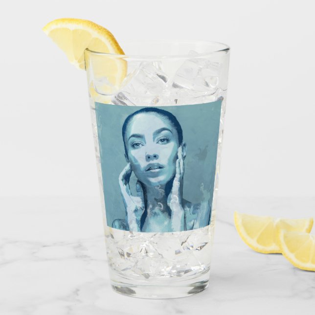 "Woman in Blue" Glaskopp (Framsida Ice)