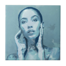 "Woman in Blue" Kakelplatta