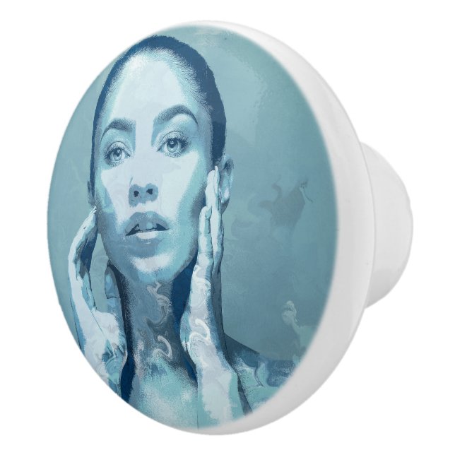 "Woman in Blue" Knopp (Höger)