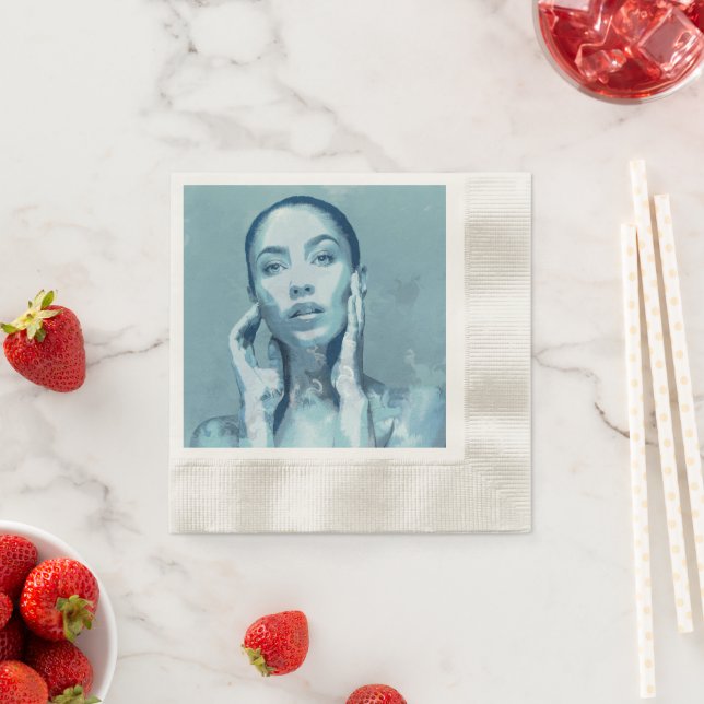 "Woman in Blue" Pappersservett (Insitu)