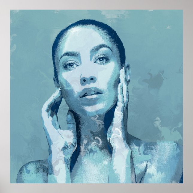 "Woman in Blue" Poster mat (Framsidan)