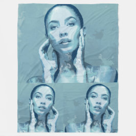 "Woman in Blue" Premium Canvas  Fleecefilt