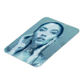"Woman in Blue" Premium Canvas  Magnet