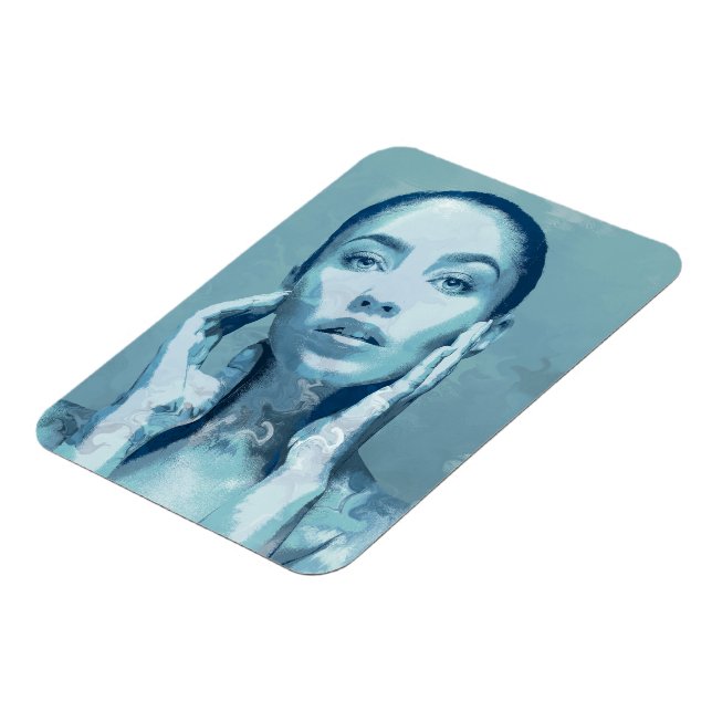 "Woman in Blue" Premium Canvas  Magnet (Vänstra Sidan)