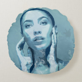 "Woman in Blue"  Rund Kudde