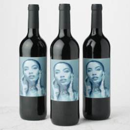 "Woman in Blue" Vinflaska Etikett