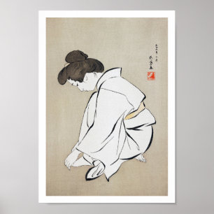 Woman klippte sina toenails, Goyō Hashiguchi Poster