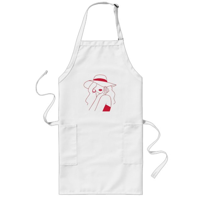 Woman Long Apron Långt Förkläde (Framsidan)