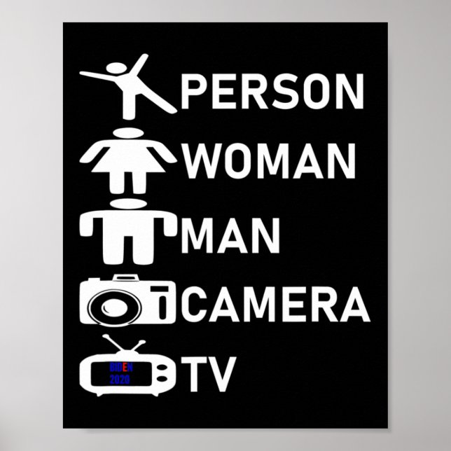 Woman Man Camera Tv Go Vote 2020 Poster (Framsidan)