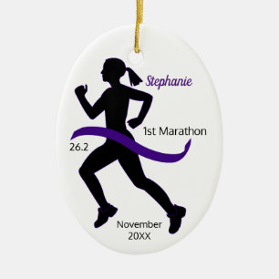 Woman Marathon Springer Ornament Lila